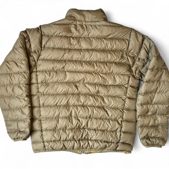 Eddie Bauer Men Down Puffer Jacket Medium Green Full Zip Quilted Lightweight - Picture 9 of 16